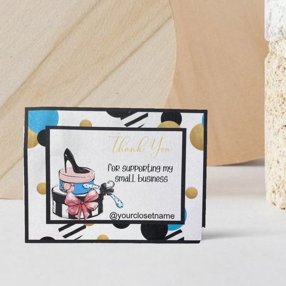 New High Heels Set of 100 Thank You Card - Picture 2 of 8